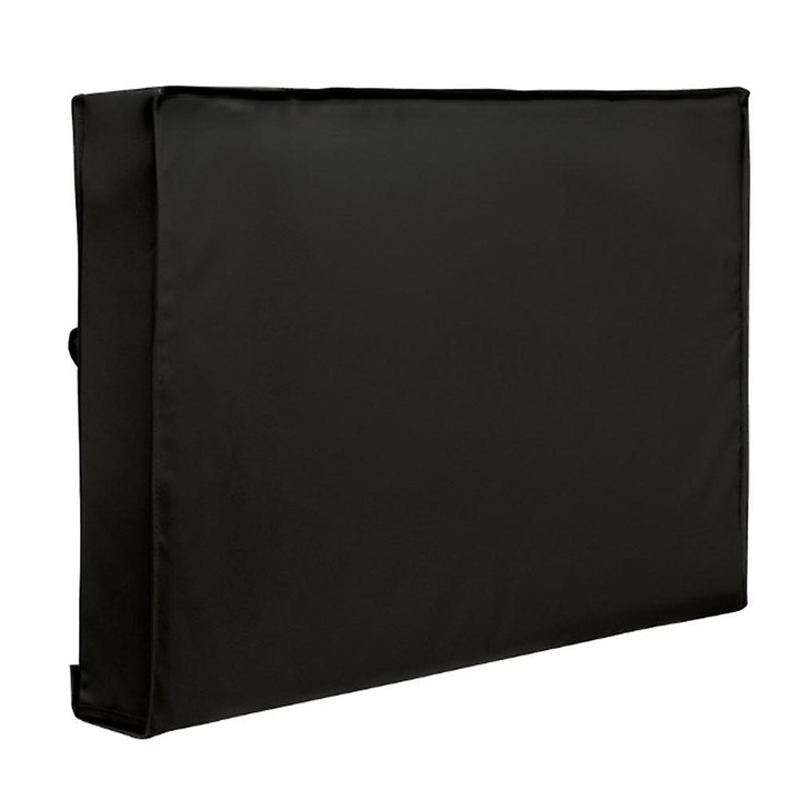 Husa pentru televizor exterior, negru, 61x56x0.15cm, cu carpa microfibra