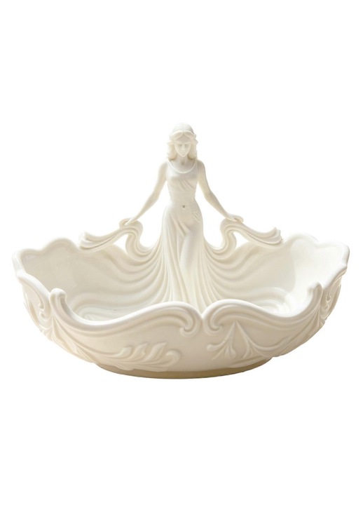 Tava bijuterii, design balerina, alb mat, 18cm
