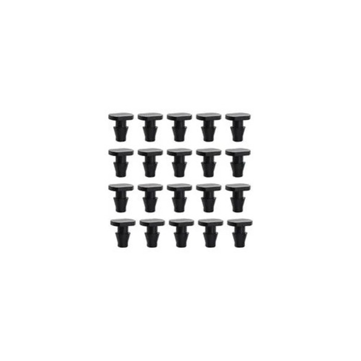Set 100 capace plastic pentru tevi irigare 4x7mm, rezistente, impermeabile