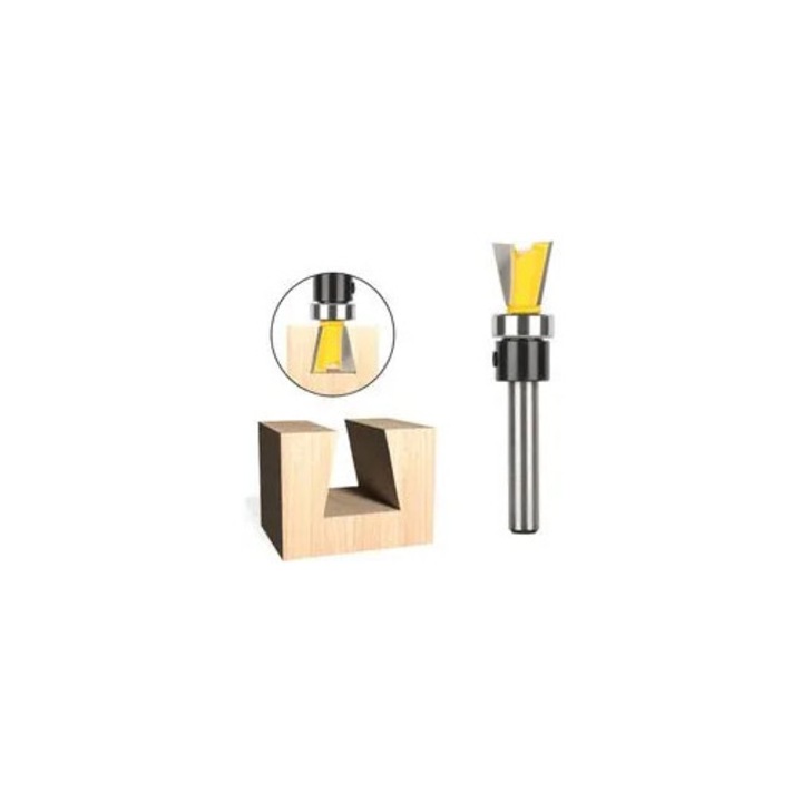 Freza coada de randunica 12.7x12.7x58.9mm, 6.35mm, metal dur