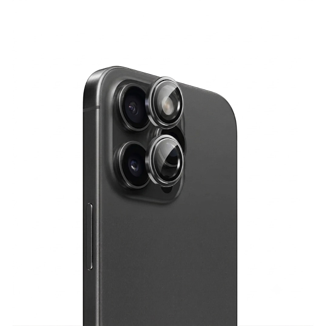 Folie Camera Tradebit pentru iPhone 15 / iPhone 15 Plus, sticla securizata lentila obiectiv, aplicator inclus, transparent