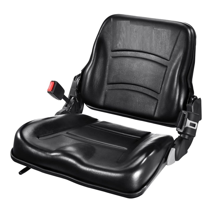 Scaun universal pentru Tractor/Stivuitor, centura siguranta, spatar reglabil, 530 × 520 × 455 mm, senzor