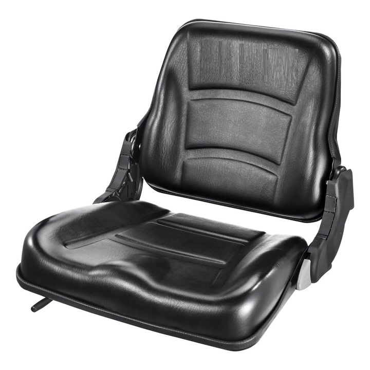 Scaun universal pentru Tractor/Stivuitor, spatar reglabil, 520x505x455 mm, senzor, piele sintetica