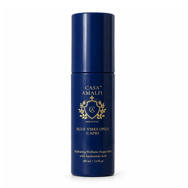 Casa Amalfi testpermet hialuronsavval, Blue Vibes Only Capri, virágos jegyek, szecsuáni bors, cédrusfa és pézsma, vegán formula, Olaszországban készült, 100 ml