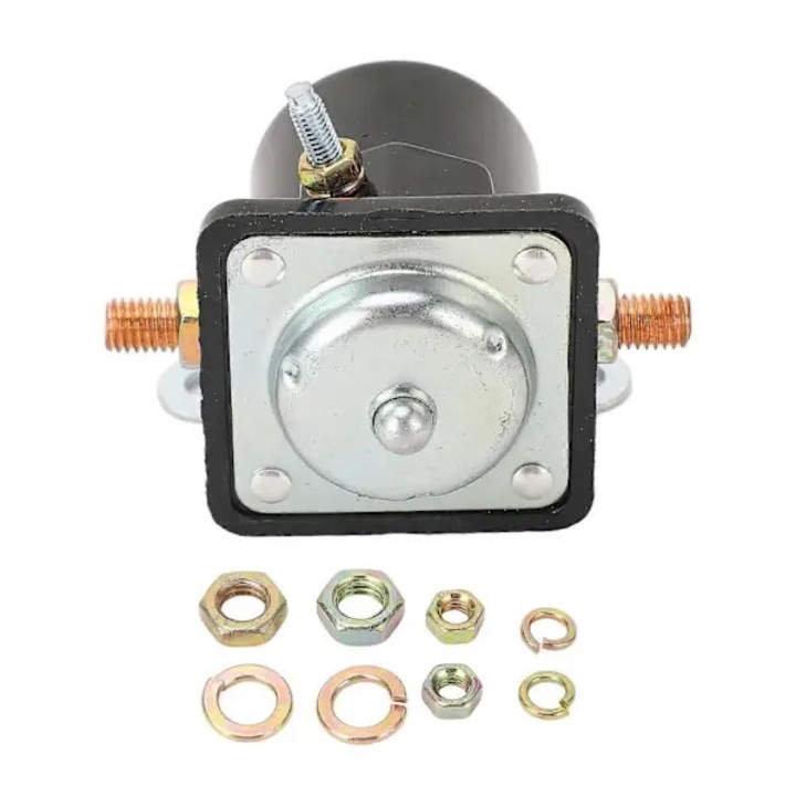 Solenoid start motor 6V 3 terminale, inlocuitor Allis Chalmers, Case, Hyster, International, Minneapolis Moline, alb, universal