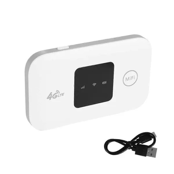 Router portabil 4G MIFI, alb, 150Mbps, 10x6x2cm
