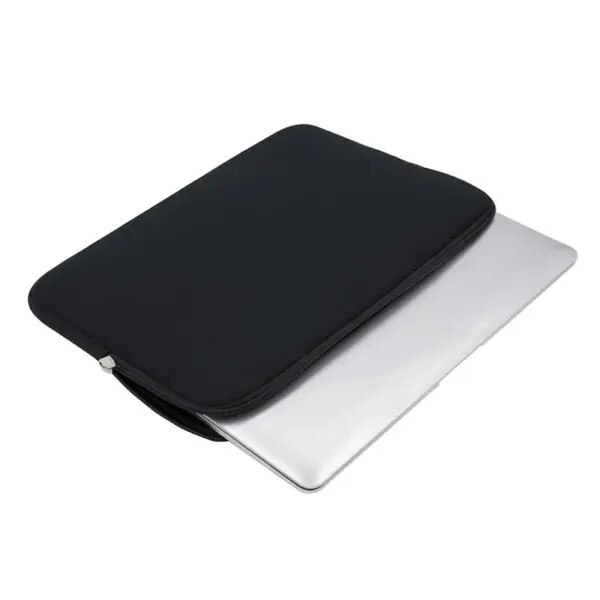 Husa laptop 13.3x13.6 inch, negru, protectie bazica, fermoar neted