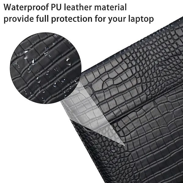 Husa laptop 13 inch piele ecologica model crocodil negru roz maro verde 35.5x25.5x1cm