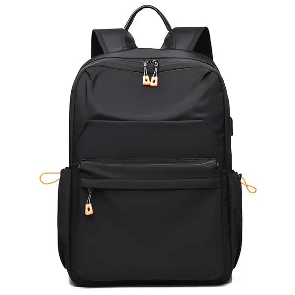 Rucsac laptop 15.6 inch, rezistent apa, port USB, negru, 43x30x13cm