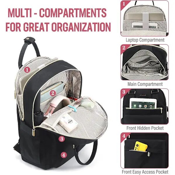 Rucsac laptop 15.6 inch, compartimente multiple, USB, gri albastru, 30x45x18cm