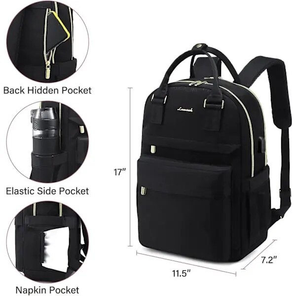 Rucsac laptop 15.6 inch, compartimente multiple, USB, gri albastru, 30x45x18cm