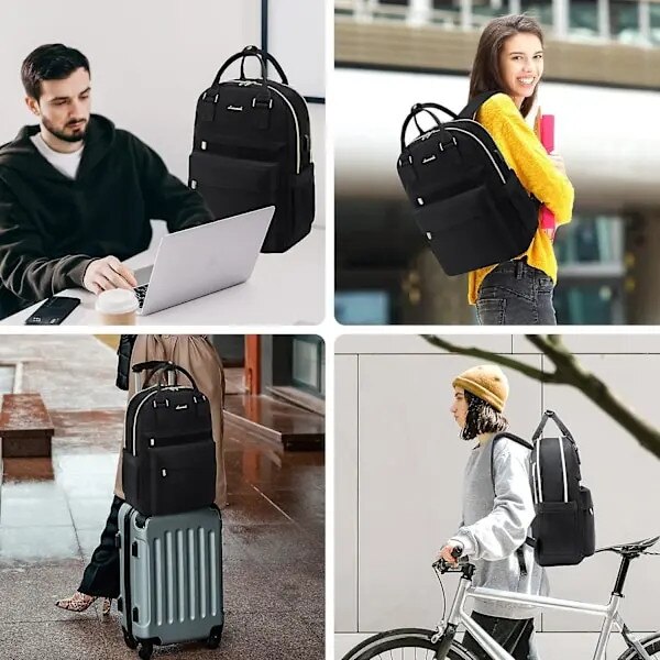 Rucsac laptop 15.6 inch, compartimente multiple, USB, gri albastru, 30x45x18cm