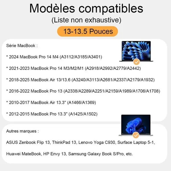 Husa pentru laptop 13 inch FRU-CJK0424-260710-1624, exterior piele sintetica (suede), captuseala microfibra, inchidere magnetica, penar cu fermoar inclus, roz pal, compatibil MacBook Air/Pro 13