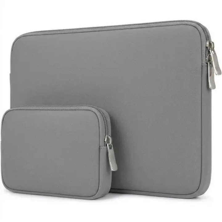 Husa laptop 13 inch, neopren elastic, protectie spuma, gri