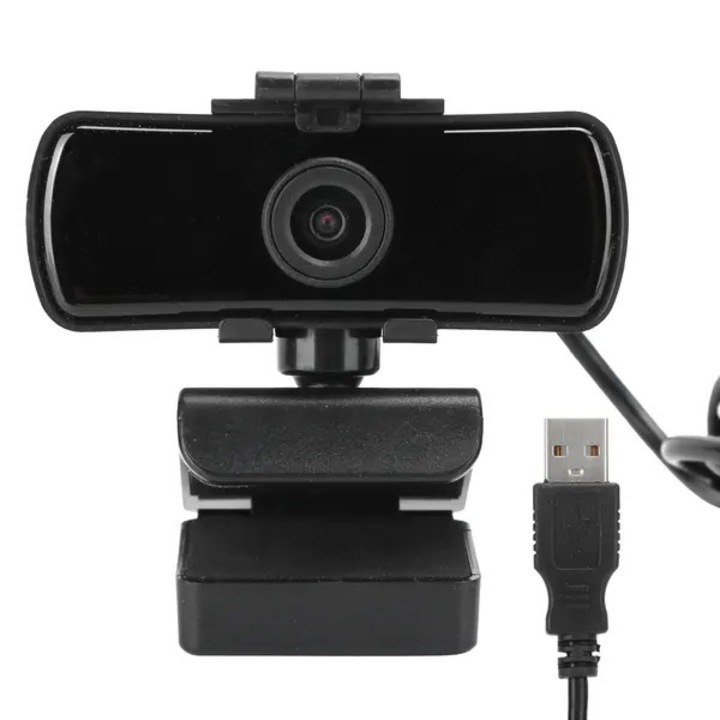 Въртяща се уеб камера 2K 2040x1080P с вграден микрофон, широк ъгъл, USB 140см