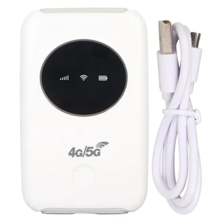 Router wireless portabil 4G LTE, 300Mbps, slot SIM, baterie 3200mAh, negru
