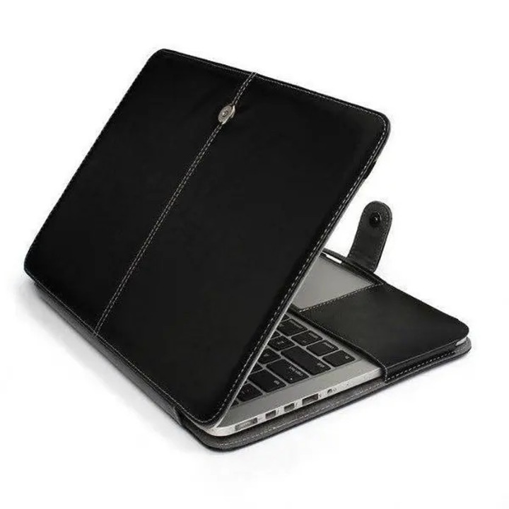 Husa protectoare laptop 13-14 inch, negru, piele ecologica