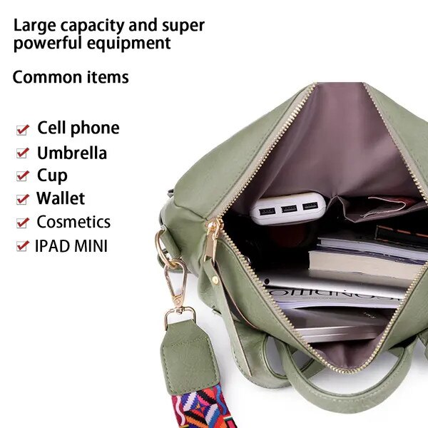 Geanta laptop dama, piele ecologica, multicolor, 32x14x34cm