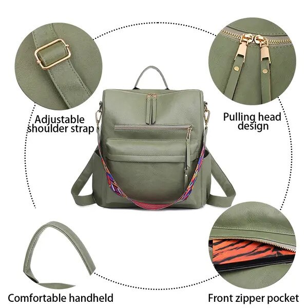 Geanta laptop dama, piele ecologica, multicolor, 32x14x34cm