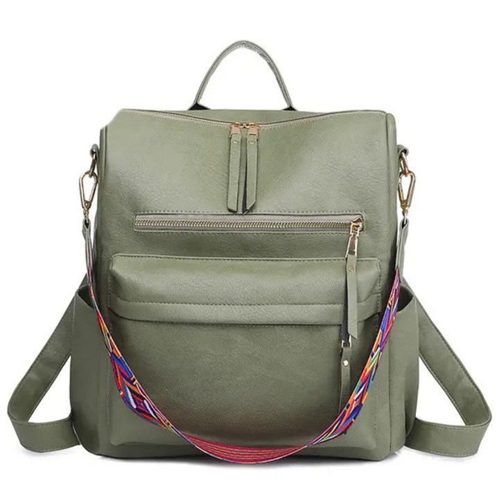 Geanta laptop dama, piele ecologica, multicolor, 32x14x34cm