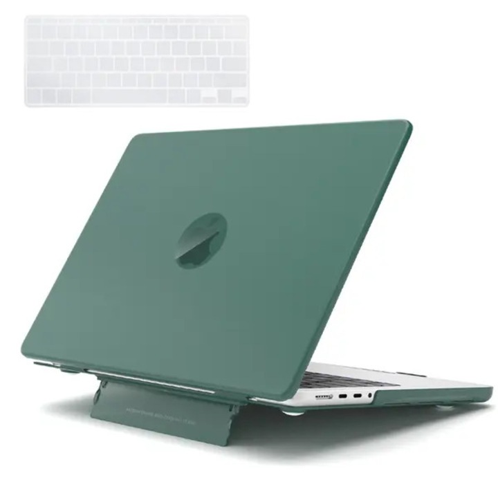 Husa protectie laptop 13.3 inch, plastic, verde inchis, 13.3inch