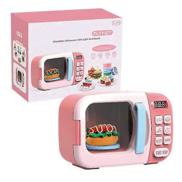 Jucarie cuptor cu microunde analog, set, ABS, 23x10x15cm, multicolor