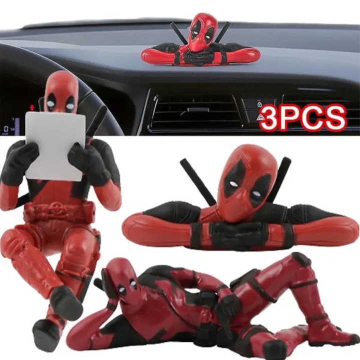 Комплект от 3 фигурки Deadpool, PVC, многоцветни, 7x5x3см