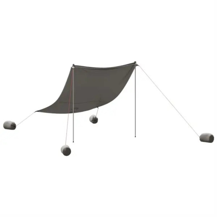 Cort plaja 4 persoane, protectie UV 40+, gri, 210x228x213cm
