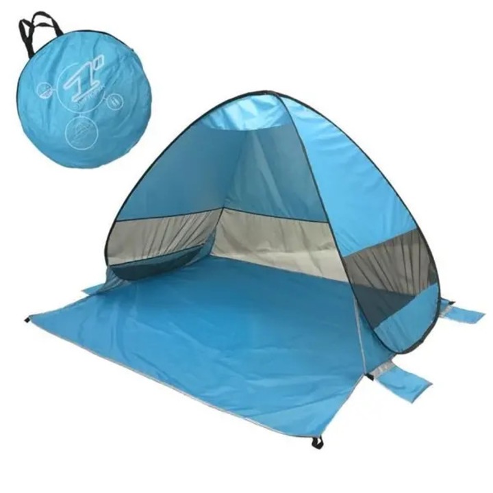 Cort plaja pop-up 200x165x130cm impermeabil ventilat pentru 2-3 persoane