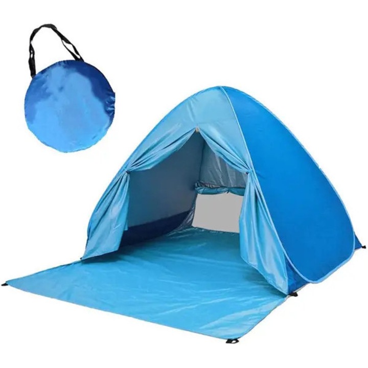 Cort plaja pop-up, protectie UV, portabil, 165x150x110cm, pentru 2-3 persoane