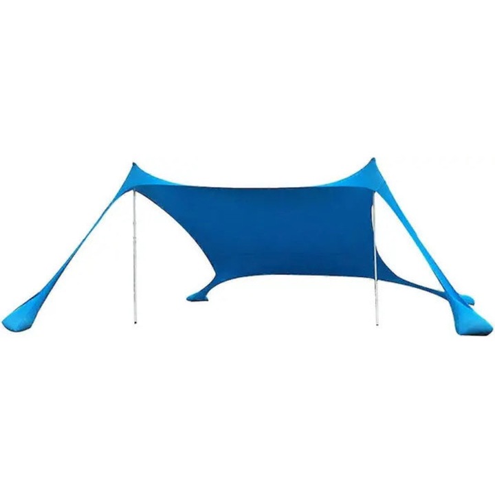Cort plaja portabil UPF50+ 210x150x170cm, elastic, rezistent, usor 1.7kg