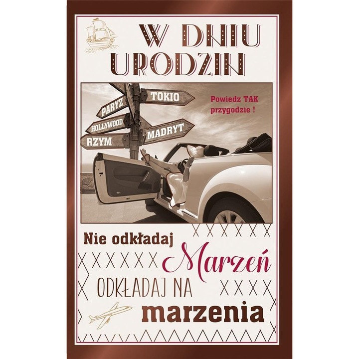 Felicitare AbCard Urodziny cu plic si urari interior