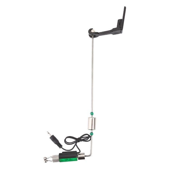 Indicator muscatura pescuit crap, lumina verde, alarma, suport oscilant