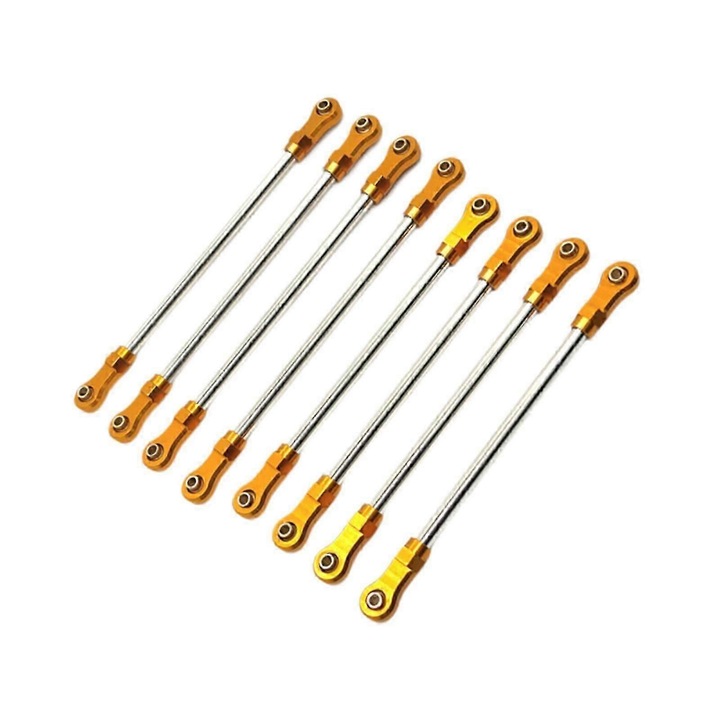 8 db állítható fém rúd RC 1/10 autó alvázhoz, piros 13.2x14.5cm