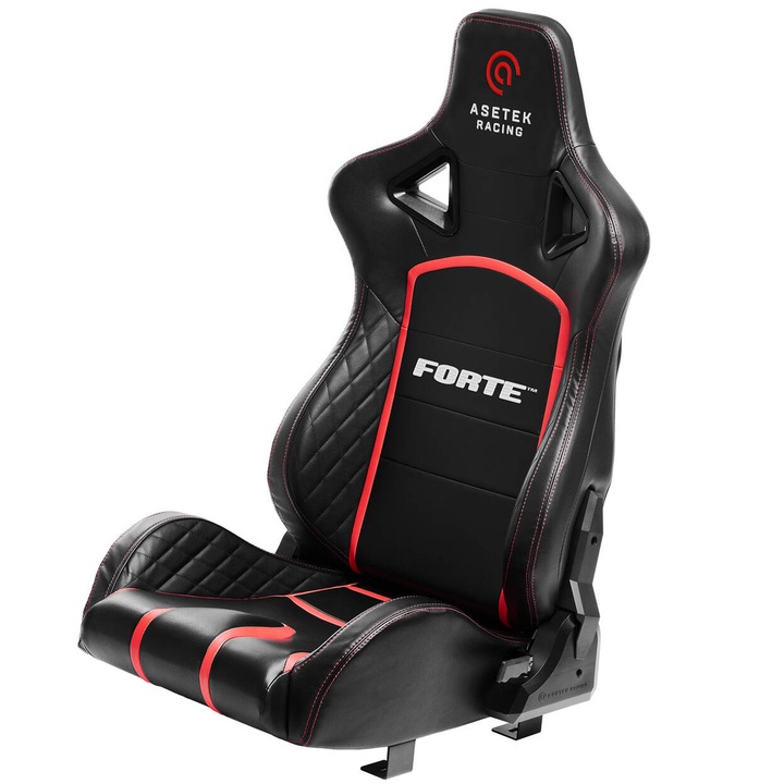 Геймърски стол за кокпит Asetek SimSports Initium Forte Seat Черен/Червен