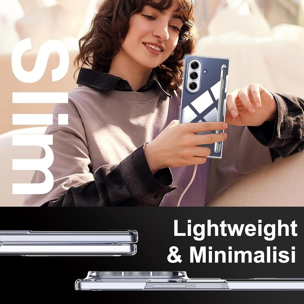 Carcasa transparenta TPU pentru Samsung Galaxy Z Fold 8 Ultra cu suport S Pen si protectie 360, set 2 piese