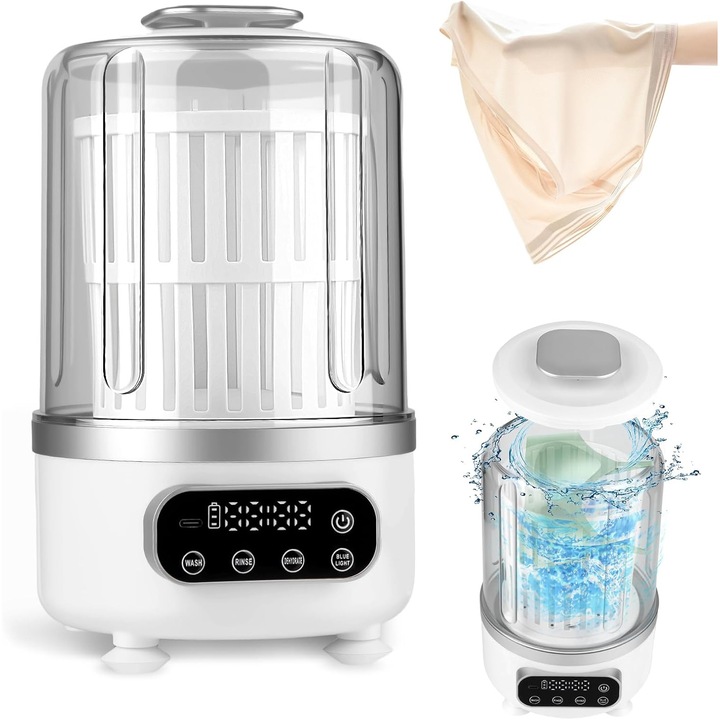 Masina de spalat portabila Vitesthord 3L alb 3kg verticala compacta