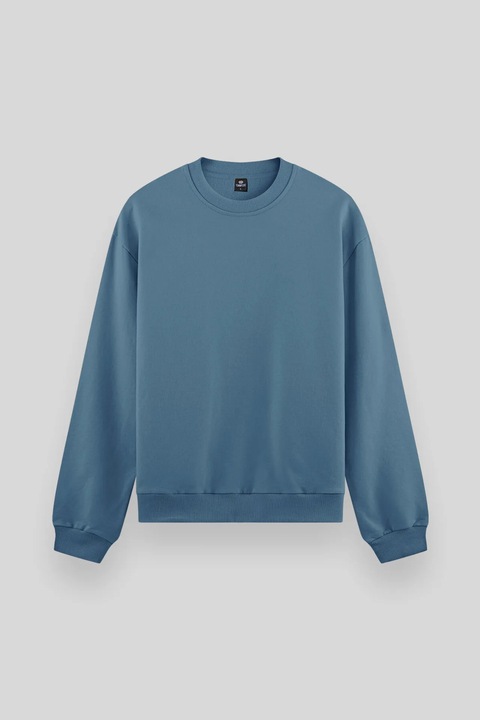 Bluza pentru barbati TommyLife, albastru, bumbac cu poliester si elastan, croiala lejera, maneci lungi