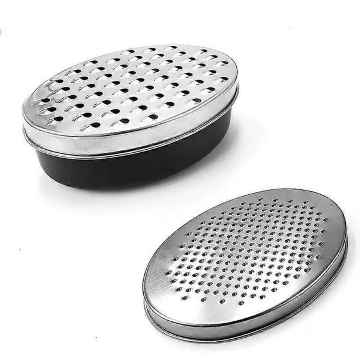 Razatoare multifunctionala din otel inoxidabil cu recipient negru 17.5x11.8x7cm