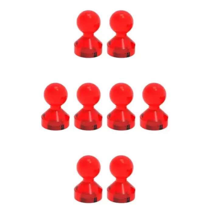 Magnet frigider set 8 buc acrilic rosu 17x11x11mm