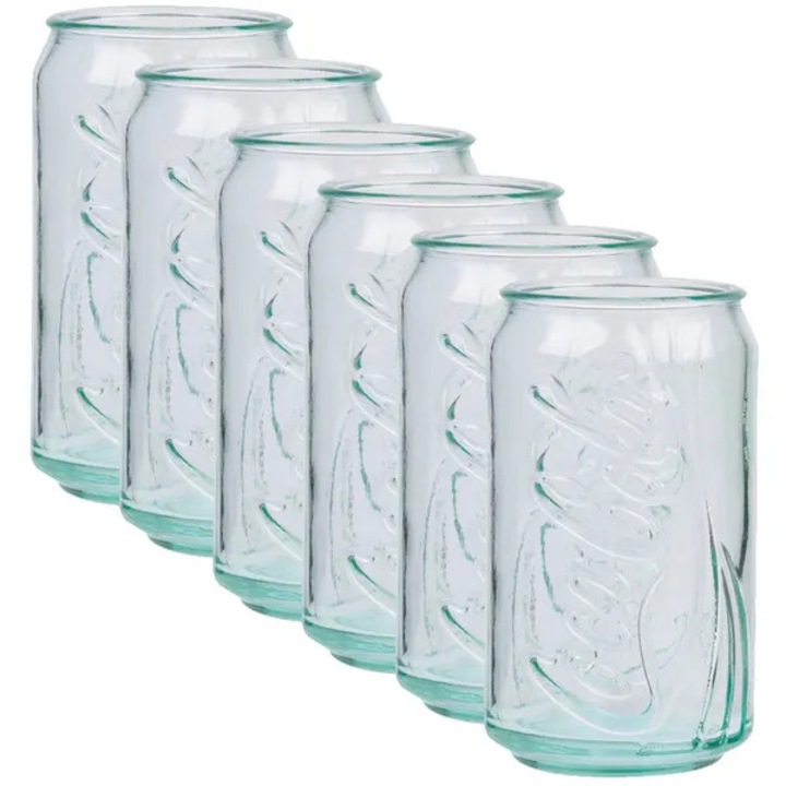 Set 6 pahare Coca-Cola 300ml sticla texturata 7x7x12.5cm