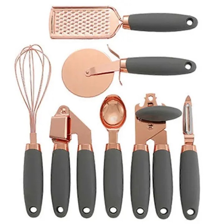 Set 7 ustensile bucatarie inox manere moi