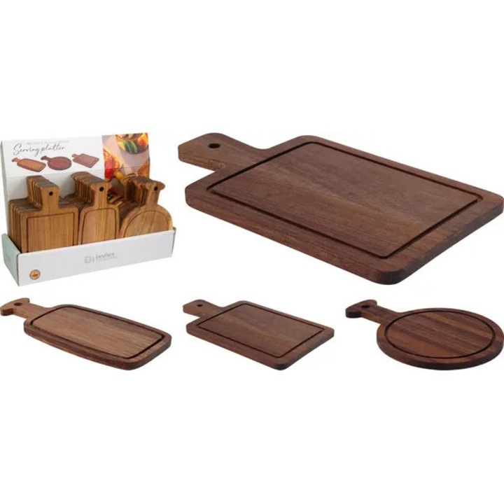 Tocator lemn acacia 19x11cm natur, set 1 buc
