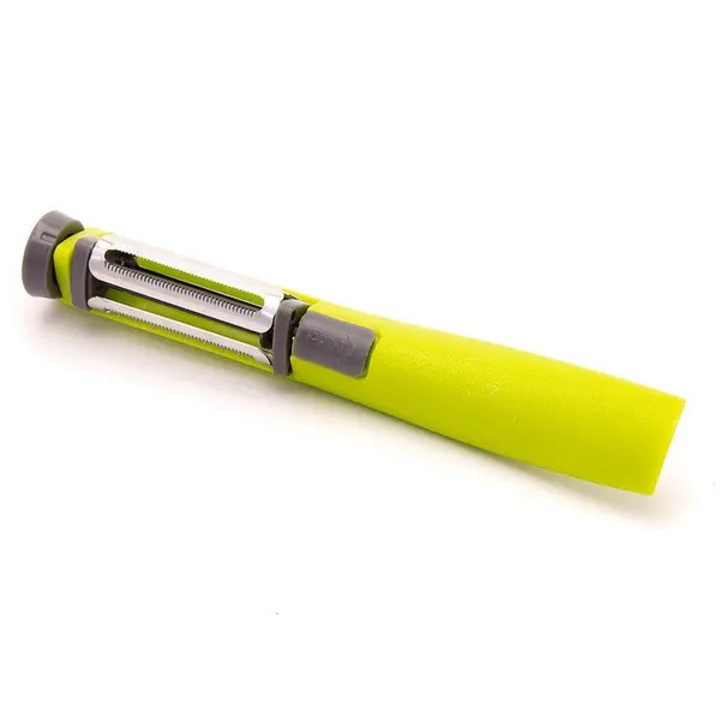 Curatator legume 3 in 1, rotativ, plastic inox, multicolor, 19cm