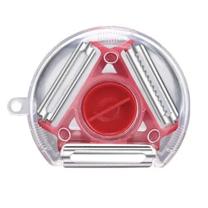Curatator legume multifunctional 4 in 1 rosu 10.5x10x2.5cm