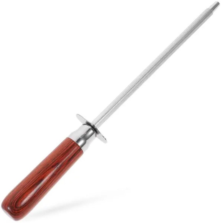 Rod ascutitor inox cu maner lemn 29.5x2.5cm pentru ustensile bucatarie