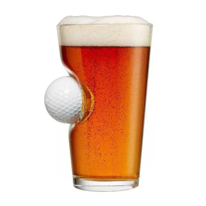 Pahar transparent cu minge de golf incorporata 430ml 57x88x145mm