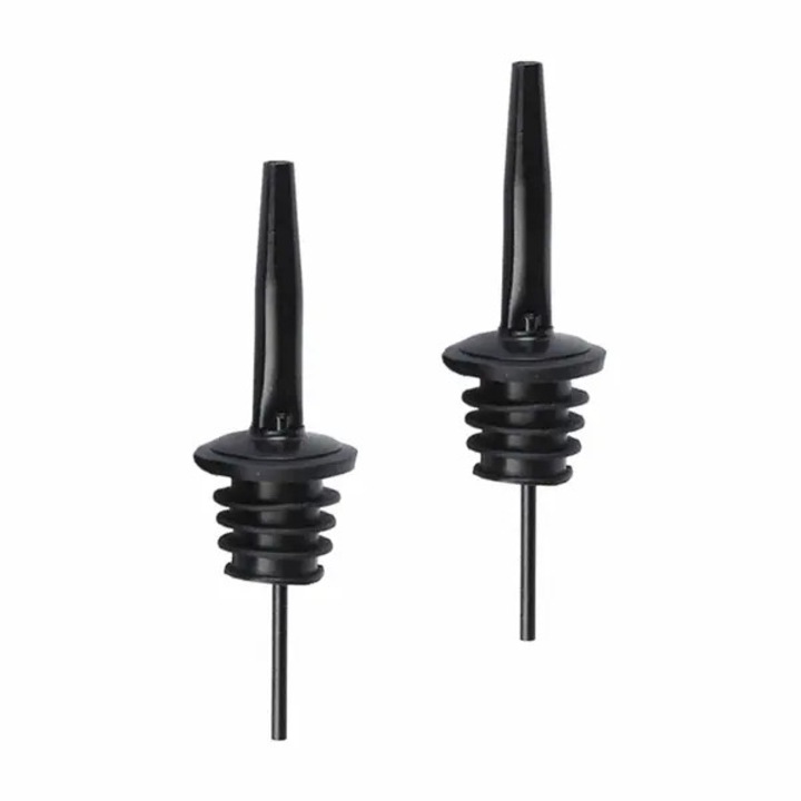 Set 2 tirbusoane metalice negre pentru sticle 35cl-1l