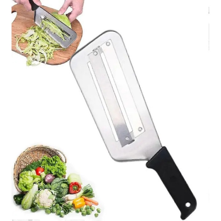 Feliator legume dublu strat inox negru