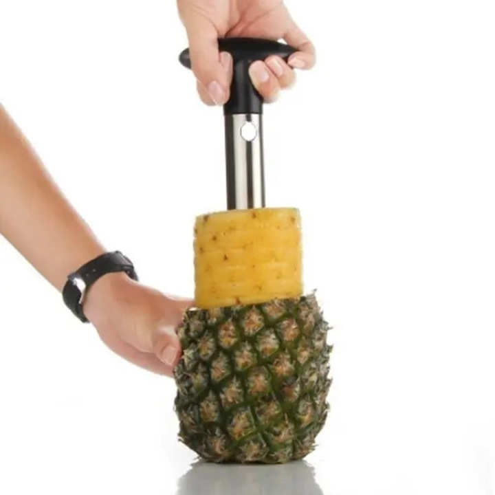 Curatator ananas, negru, inox si plastic, universal, 20x10cm